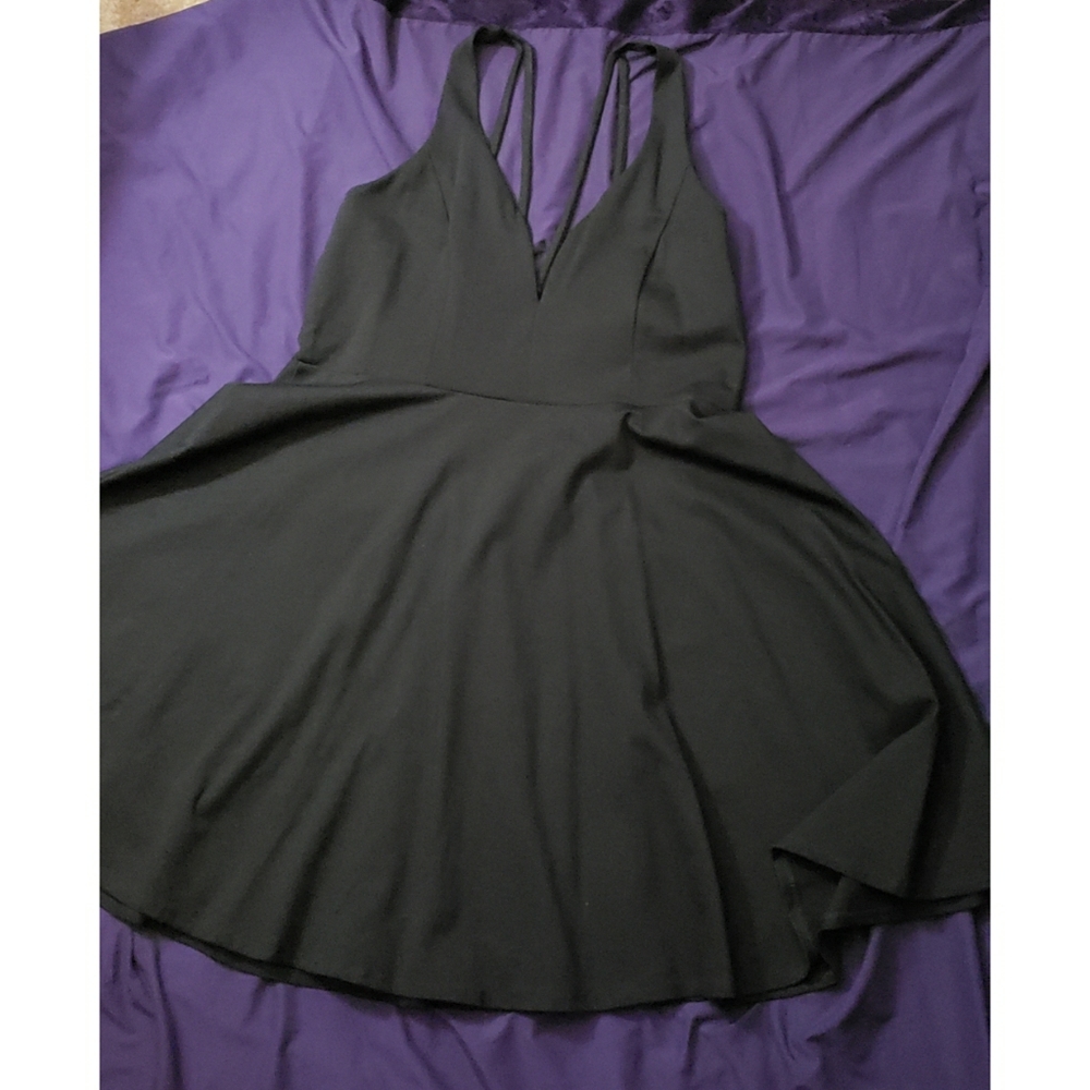 Little black strappy dress